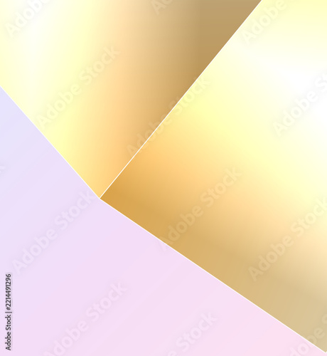 Abstract geometric background with minimalist composition featuring soft gold and pale purple planes meeting at an angle