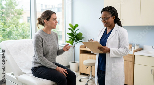 Doctor Consults Patient in Medical Exam Room