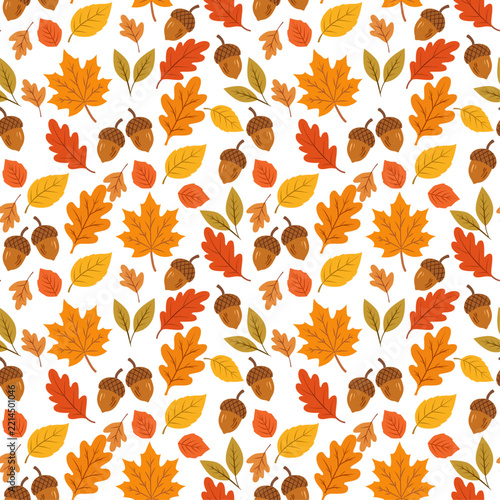 autumn leaves seamless pattern
