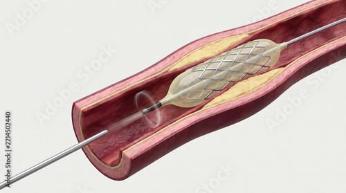 Coronary Stent Deployment with Balloon Angioplasty