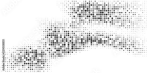 Dynamic Black and White Halftone Dots Background for Pop Art Designs