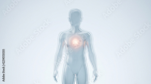 Human body silhouette heart pain medical anatomy health cardiology illness medicine pulse background