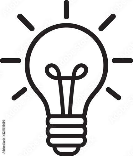 Light Bulb Idea Icon For Innovation Creativity Inspiration Energy Electricity And Smart Thinking
