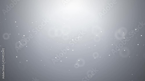 Silver motion background, with floating bokeh, particles and soft, light glow abstract, grey