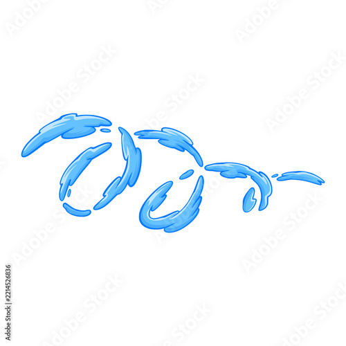 Water splash cartoon element illustration 