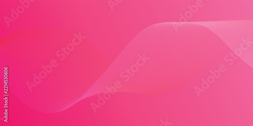 Abstract Pink Gradient Background Vector with Dynamic Wavy Lines