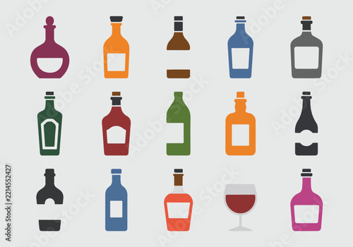 Collection of Colorful Beverage Bottles and Drink Containers
