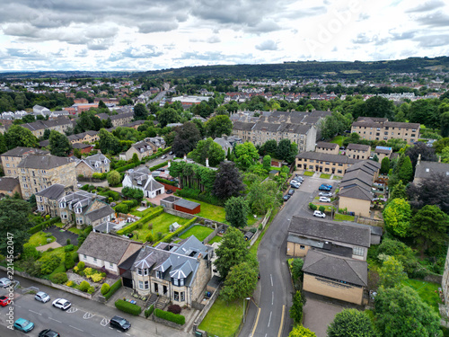 aerial view of paisley in Scotland