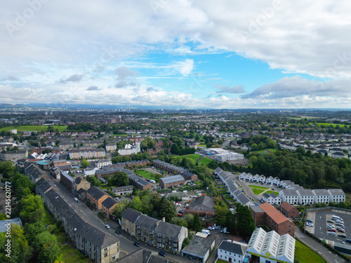 Elevated view of Paisley, Scotland