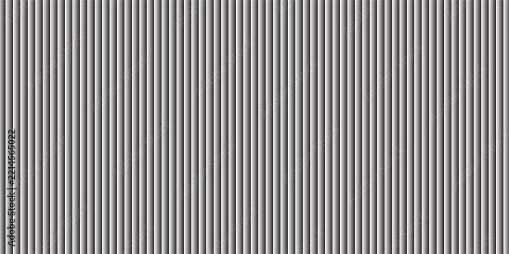 Fototapeta premium Narrow black-white vertical lines. Symmetric geometric ornament. Striped seamless pattern, abstract wallpaper. Digital paper for textile print, page fill. Vector