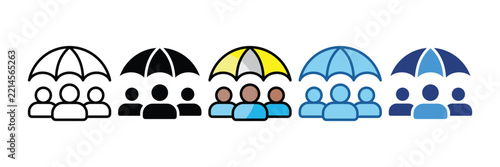 Insurance  Icon Set Multiple Style Collection