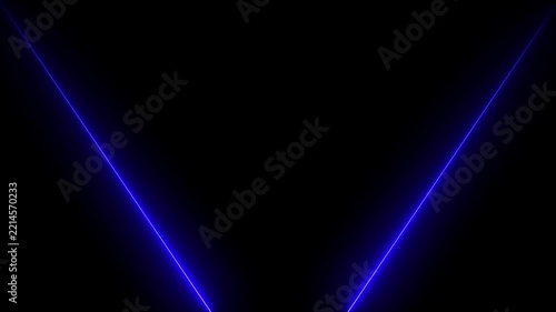 Symmetrical Glowing Light Lines V Shape Tunnel Motion Background,