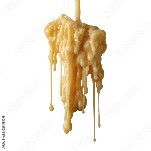 Golden Dripping Wax Texture on a transparent background