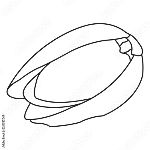 Flat Vector Illustration of Pistachio Nuts