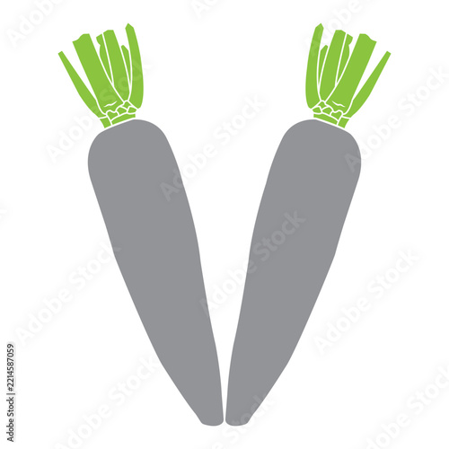 Flat vector illustration of a carrot