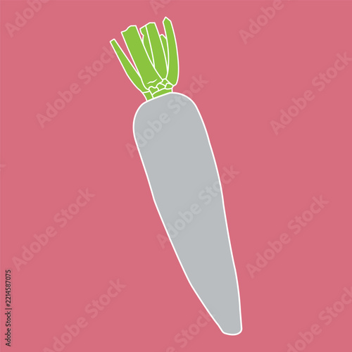 Flat vector illustration of a carrot