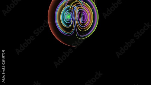 Vibrant Psychedelic Spirals: Hypnotic Abstract Digital Art Vortex Display