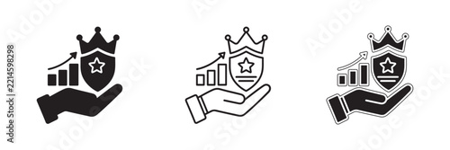 Premium Brand Growth Success Icon