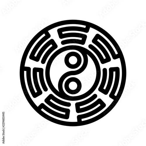 Yin Yang icon design template
