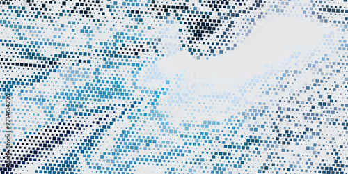 Abstract Blue Halftone Motion Background With Dynamic Dot Pattern and Speed Lines for Technology Designs