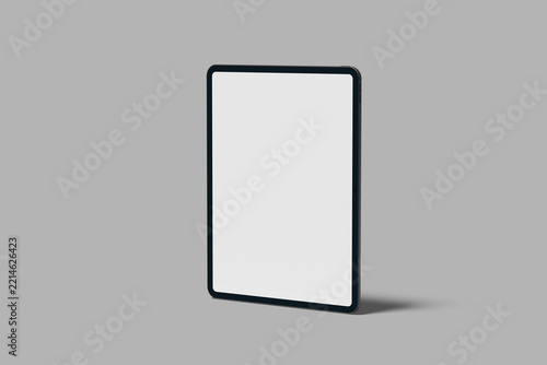 Realistic Landscape Tablet Screen Blank Mockup
