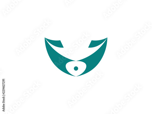 Abstract Eco Leaf Letter V Logo Icon Vector