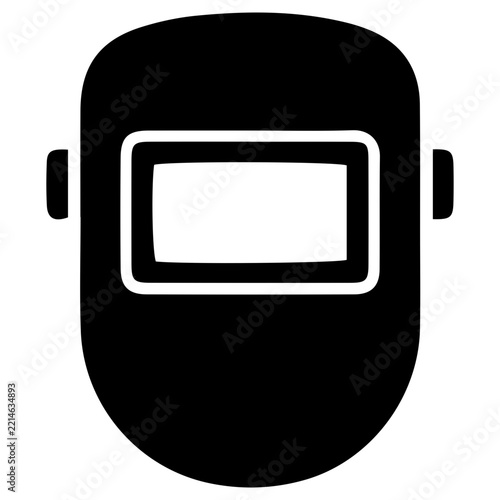 Welding Helmet Glyph Icon