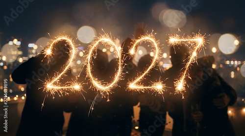 Sparkler Light Show 2027 New Year Celebration