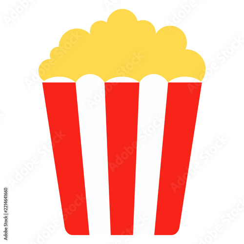 Red White Popcorn Snack Vector