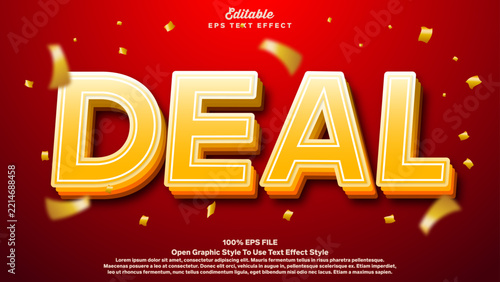 3d Bold Deal Editable Text Effect