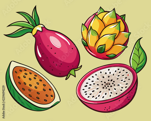 vector illustration of fruits