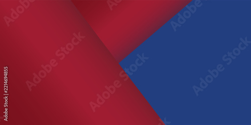 Abstract blue red banner geometric shapes background. vektor