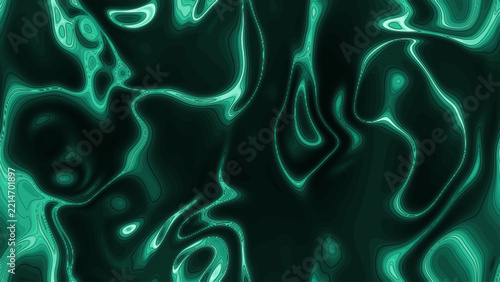 Abstract Emerald Green Fluid Vector Texture, Glowing Liquid Marble Waves Background, Modern Wavy Silk Satin Pattern Ai file