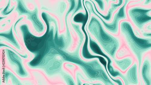 Abstract Liquid Marble Texture, Pastel Pink and Teal Fluid Wave Background, Psychedelic Swirl Vector Pattern for Packaging Ai file