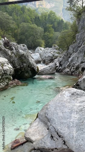 Soca river in Slovenia landscape