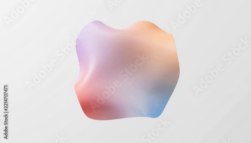 Abstract 3D Gradient Morphing Shape