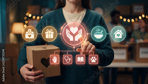 Philanthropic donation platform, non-profit organization support, community volunteering and humanitarian assistance.