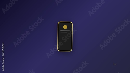 Smartphone icon displayed on a purple digital field