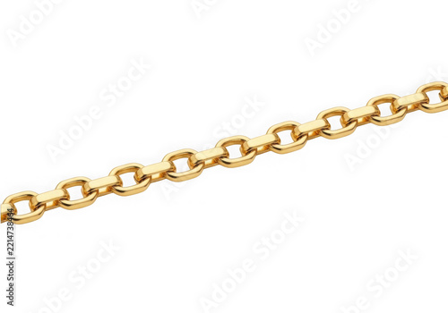Golden metal chain links