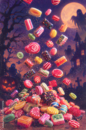 Halloween candy, Halloween, trick-or-treat, October 31, ghosts, zombie, Halloween theme, autumn