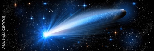 Comet Traverses the Cosmic Veil Illuminating the Vastness of Space