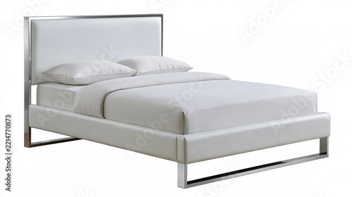 Stylish Chrome Bed Frame Featuring a Sleek Modern Design for Your Bedroom