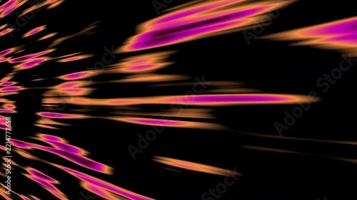 Anime Speed Lines Evil Aura Effect - 4K Neon Orange Purple Villain Power Energy Overlay on Black Background