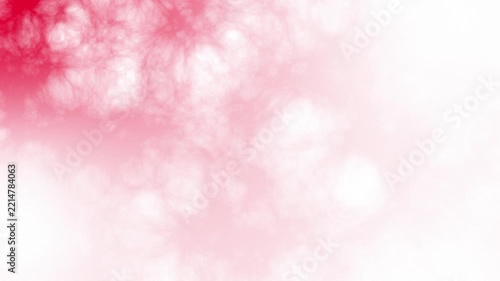 Dreamy Abstract Pink Ink Smoke and White Fluid Light Motion Background with Soft Flowing Mist, Pastel Colors and Organic Texture