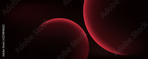 Abstract Neon technology background with Red circle lines glowing light for Landing Page Web design