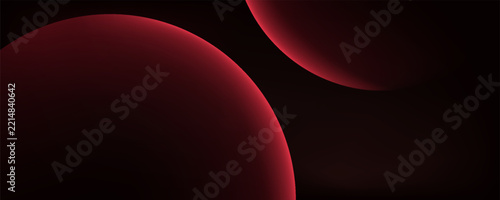 Abstract Neon technology background with Red circle lines glowing light for Landing Page Web design