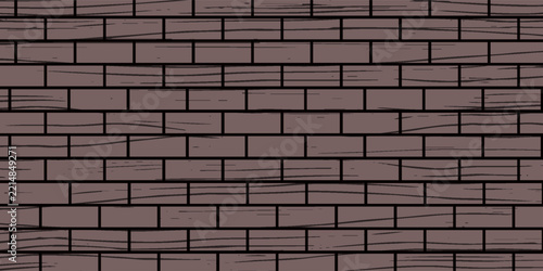 White brick wall in subway tile pattern.