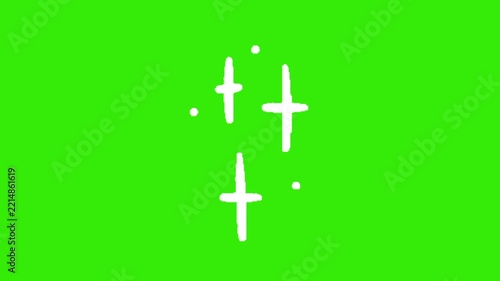 Star Animation on Green Background