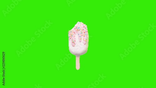 Vanilla Ice Cream Bar on Green
