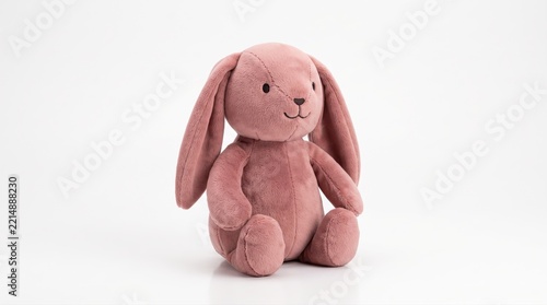 pink stuffed bunny rabbit plush toy sitting for children